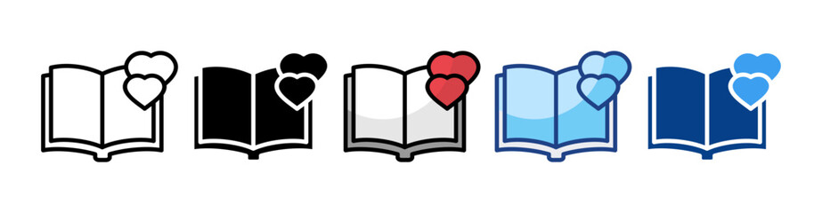 Book Lover  Icon Set Multiple Style Collection