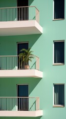 High contrast Balcony balcony architecture building.