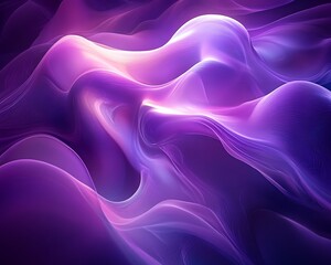 Obraz premium Abstract depiction showing flowing waves and textures in purple hues