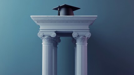 Graduation Ceremony on Ancient Columns
