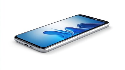 Modern smartphone angled view