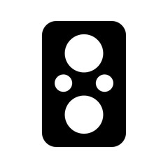 Bookshelf speaker solid icon with a boxy, compact shape.