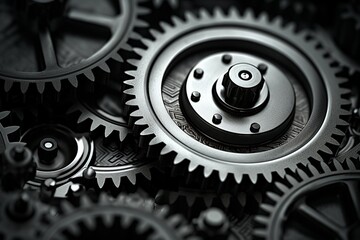 Close up of a gears. close up of gears of a machine
