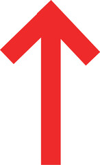 赤い上向きの矢印.