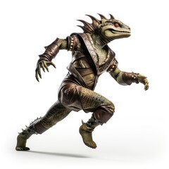 Fototapeta premium Dinosaur animal white background representation.