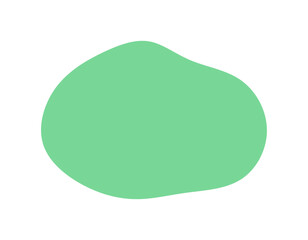 シンプルでおしゃれな緑色の抽象的な形 - 液体シェイプの背景や装飾の素材 - Blob