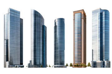 Modern skyscrapers urban cityscape png background transparent image architectural design clear view