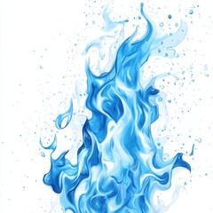 Fototapeta premium Abstract Blue Flames Background Texture