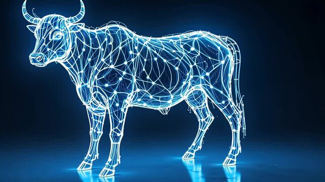 Digital Cow Illustration