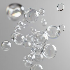 Floating Clear Bubbles Abstract Background for Science and Technology Presentation