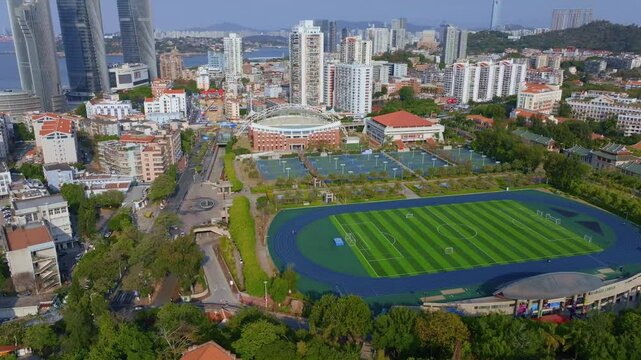 xiamen university aerial photography