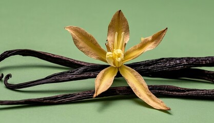 yellow lily on a white background