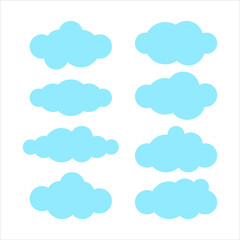 cloud, clouds shape, cloud icon, cartoon blue cloud illustration