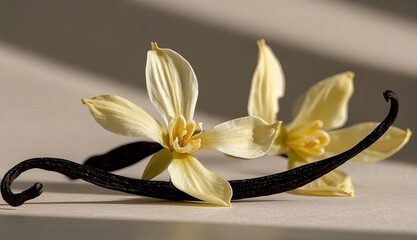 vanilla pods and flower