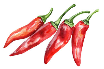 Fresh red chili peppers png background transparent for culinary design food art and cooking inspiration