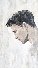 Greek man strong profile neutral hues