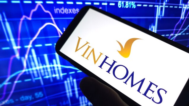Konskie, Poland - February 27, 2025: Vinhomes company logo displayed on mobile phone