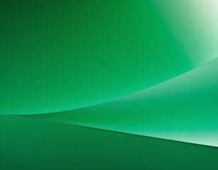 Abstract green curves creating a serene and modern visual feel.
