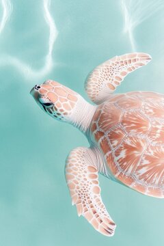 close-up of textured surface of sea turtle shell revealing intricate patterns and natural colors