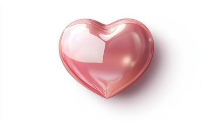 Fototapeta premium Pink heart as a lock, isolated on white background, realistic vector illustration, love and security symbol