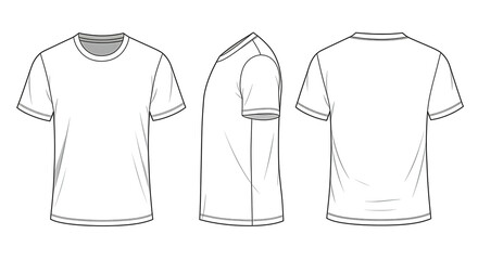 Naklejka premium Tshirts illustration white