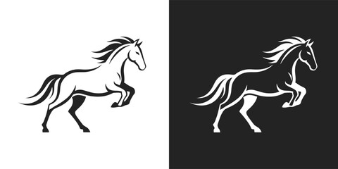 Horse logo icon, Silhouette horse icon, horse drawing, horse logo, horse vector