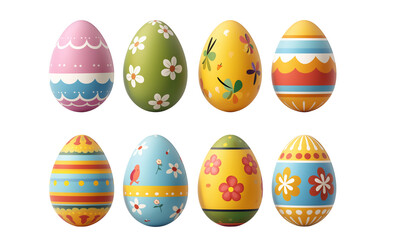 set of easter eggs