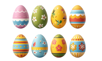 set of easter eggs