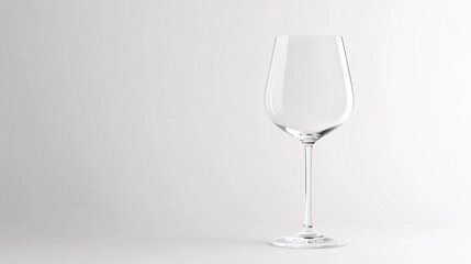 Fototapeta premium Simple Empty Cocktail Glass with a Thin Stem and Wide Bowl, Elegantly Displayed on a Neutral Surface