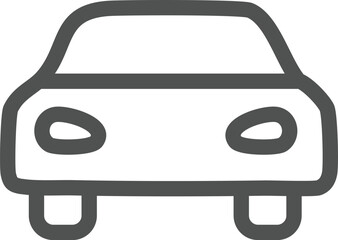 Car Icon. Editable Stroke.