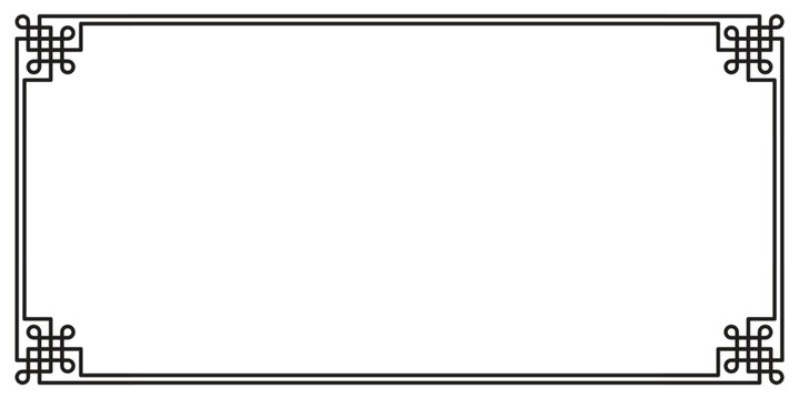Decorative corners frames doodle. Wedding design elements, flower decoration vector illustration isolated on white background
