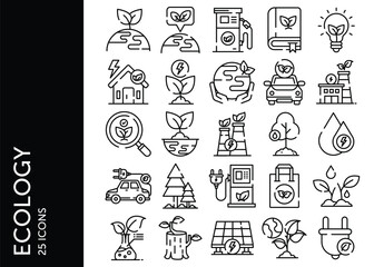 Ecology icon pack. Set icon design