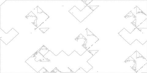 dot line drawing of capri island map.