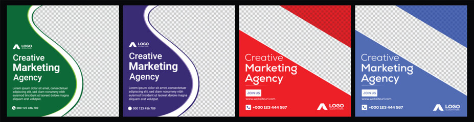 Digital marketing Social media post template. Corporate Business Social media post. Instagram feed post, social media poster. corporate business marketing banner ads for social media post