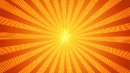 Obraz premium orange sun with rays of light radiating outward, comic background