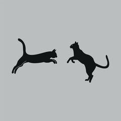 Playful Jumping Cats
