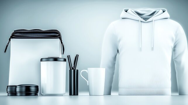 Blank Products on Table Display