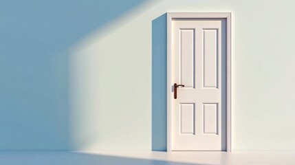 modern minimalist white door in contemporary setting