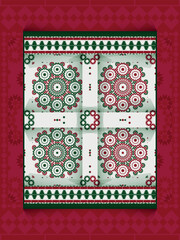 Islamic Tile Design With Geometric Patterns in vibrant colors Tones, evoking a sense of traditional artistry and cultural heritage.