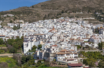 Blick auf Competa, Andalusien, Spanien.