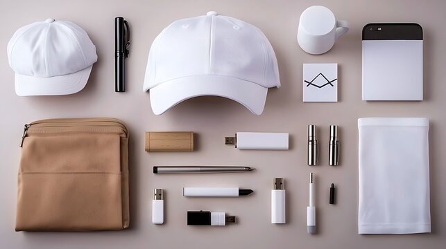 Branded Promotional Items Flatlay