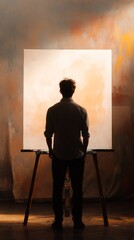 Painter blank canvas natural light