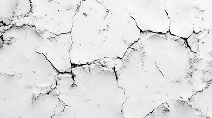 Obraz premium White Surface with Extensive Cracking Texture
