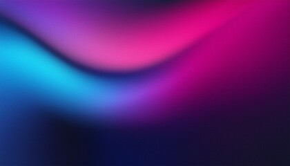 Fototapeta premium Dark purple pink blue color gradient background blurred neon color flow, grainy texture effect, futuristic banner design