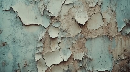 Obraz premium Cracked and Peeling Paint on a Weathered Surface