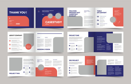 Landscape Case Study Brochure Template, Case Study Layout