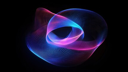 Futuristic graphic shape, neon light orb glow, 3D flash twist, bright laser wind twirl portal, spiral effect