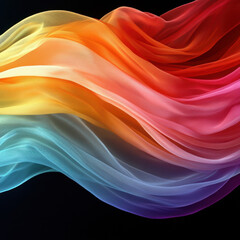Fototapeta premium Soft blue waves flow in a colorful abstract pattern