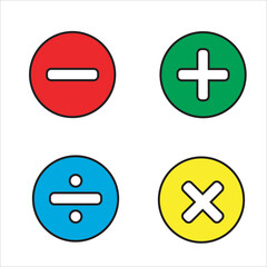 Obraz premium mathematics signs icons