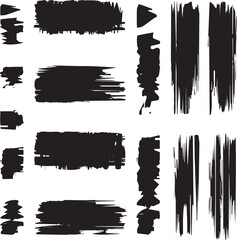 Black brush strock set 
